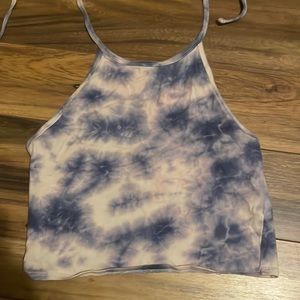 tie dye halter crop top